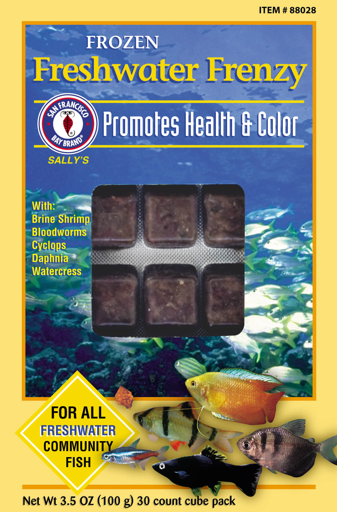 San Francisco Bay Brand Frozen Food Freshwater Frenzy 30 Cubs 3 5o Whitlyn Aquatics