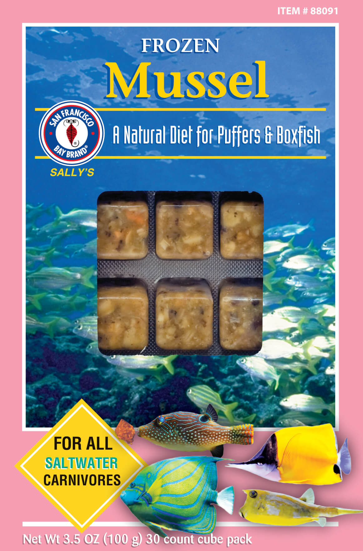 San Francisco Bay Brand Frozen Food Frozen Mussel 3 5oz Cubes Whitlyn Aquatics