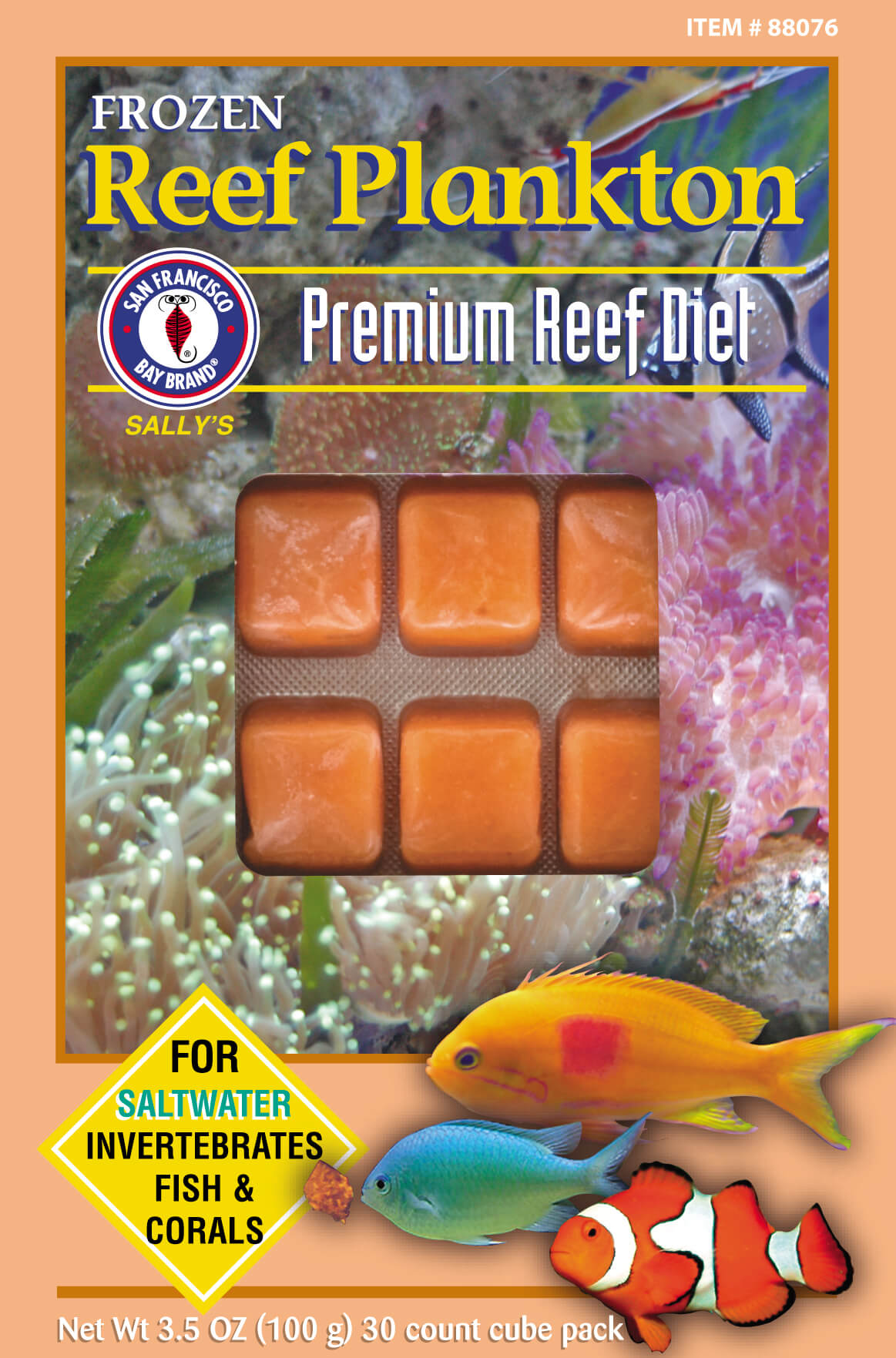 San Francisco Bay Brand Frozen Food Reef Plankton 30 Cubs 3 5oz Whitlyn Aquatics