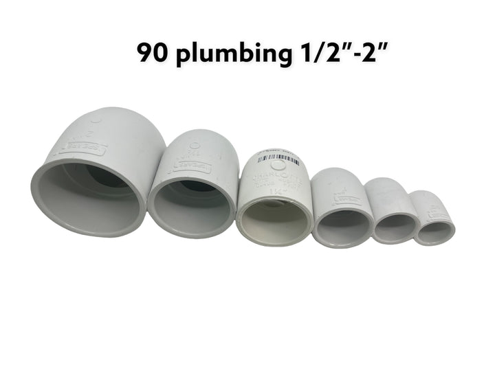 Plumbing Parts - 90 Degree PVC Elbow Slip 1/2"-2"
